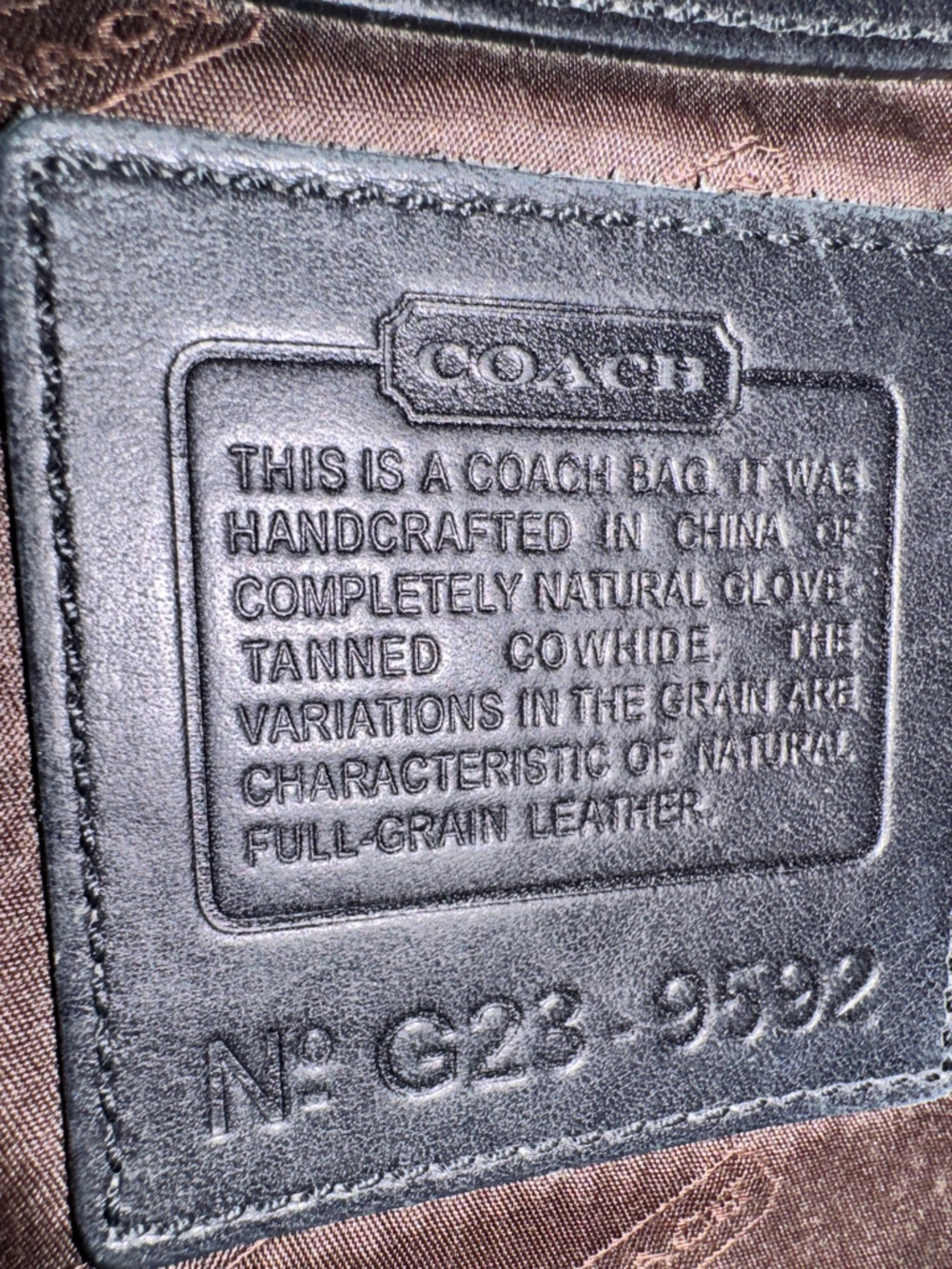COACH 9592 Vintage Leather Legacy Slim Flap Crossbody Bag Black - Picture 16 of 16